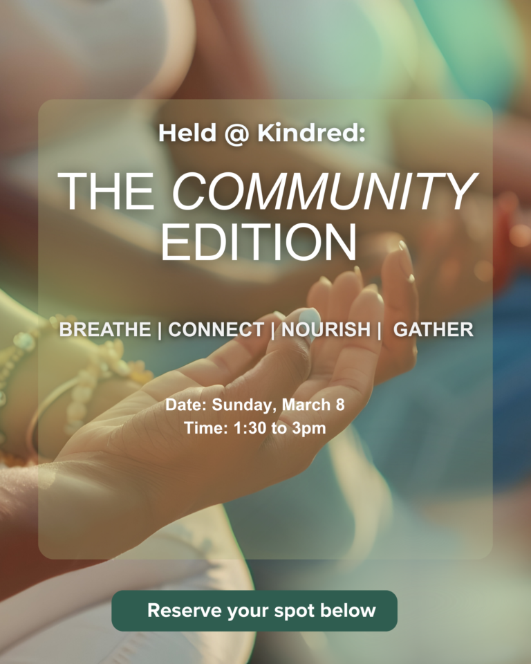 Held at KindredConnection Through Community - book now